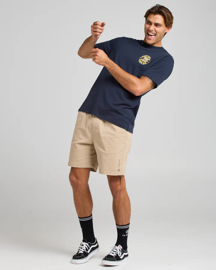 THE MAD HUEYS CAUGHT FK ALL SS TEE NAVY