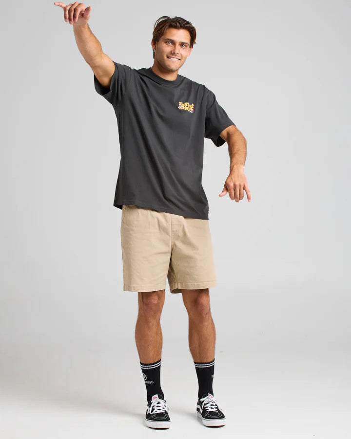 THE MAD HUEYS DISCO BICCIES OVERSIZED SS TEE VINTAGE BLACK