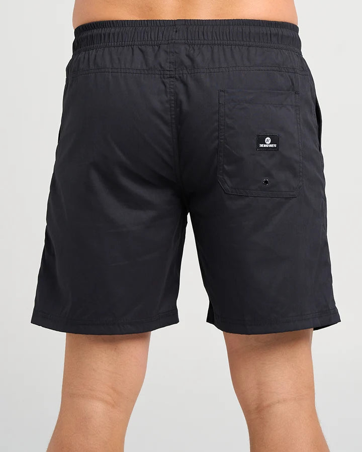 The Mad Hueys Skull Anchor 18" Volley Short | Black