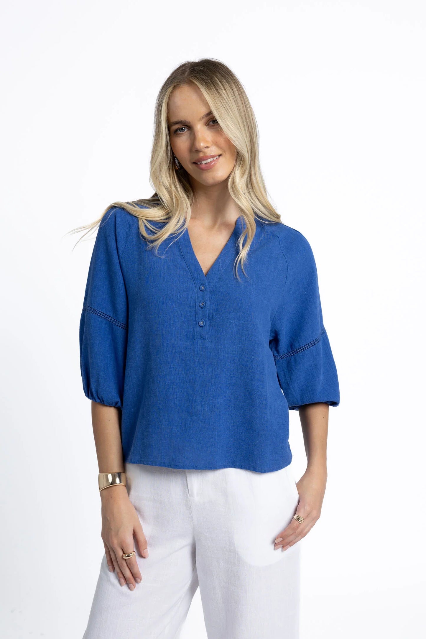 HUMIDITY NIXIE BLOUSE ROYAL BLUE