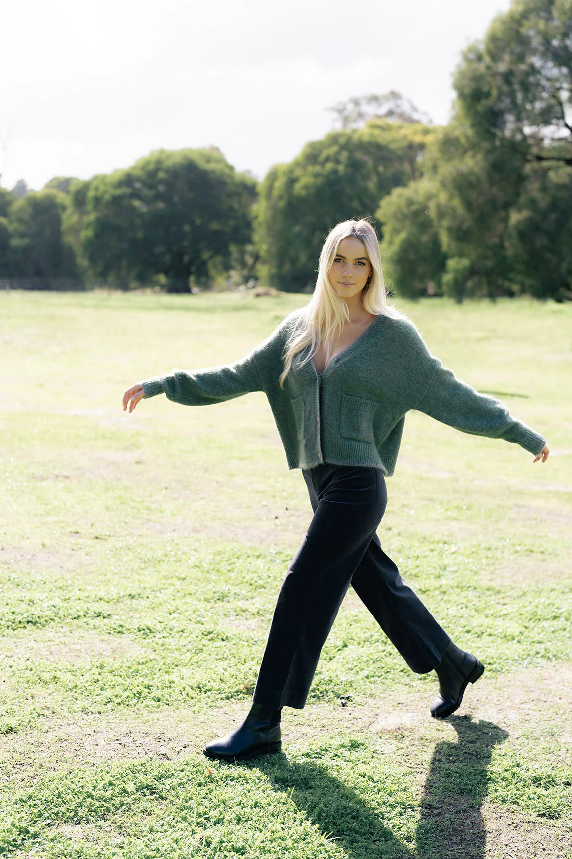 HUMIDITY ROMI CARDI GREEN/GREY