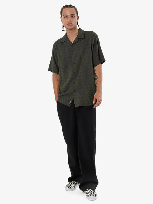 THRILLS AIRBORNE BOWLING SHIRT GRAPE LEAF