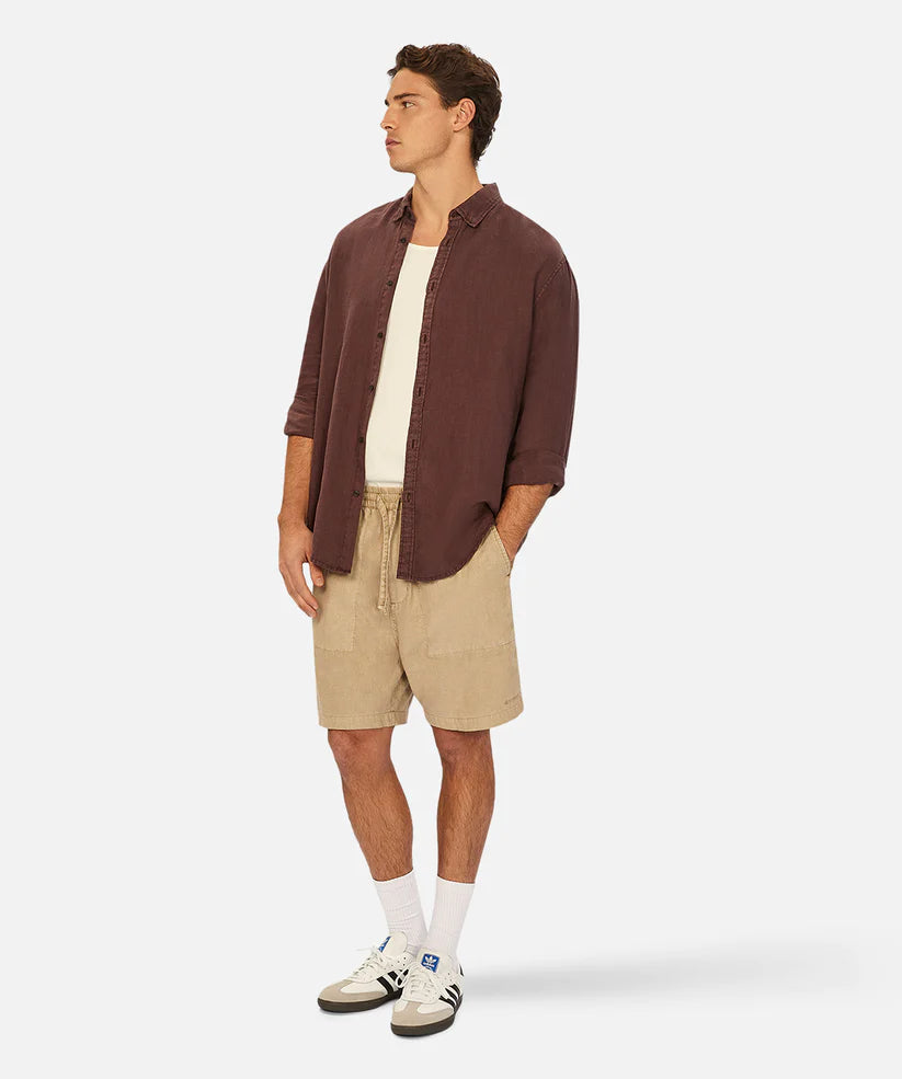 INDUSTRIE TENNYSON LINEN L/S BORDEAUX