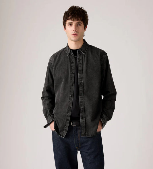 LEVIS AUTHENTIC BUTTON DOWN SHIRT GIZMO WASHED BLACK