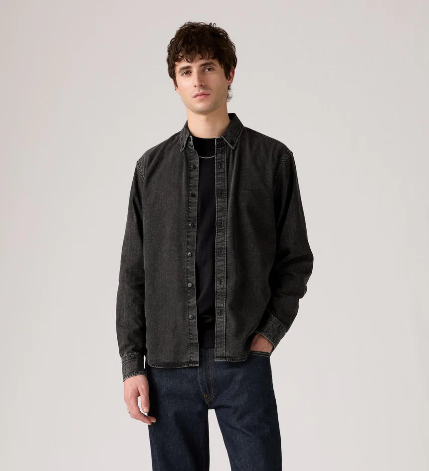 LEVIS AUTHENTIC BUTTON DOWN SHIRT GIZMO WASHED BLACK