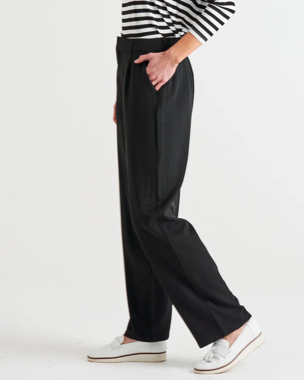 BETTY BASICS PAMELA PANT BLACK