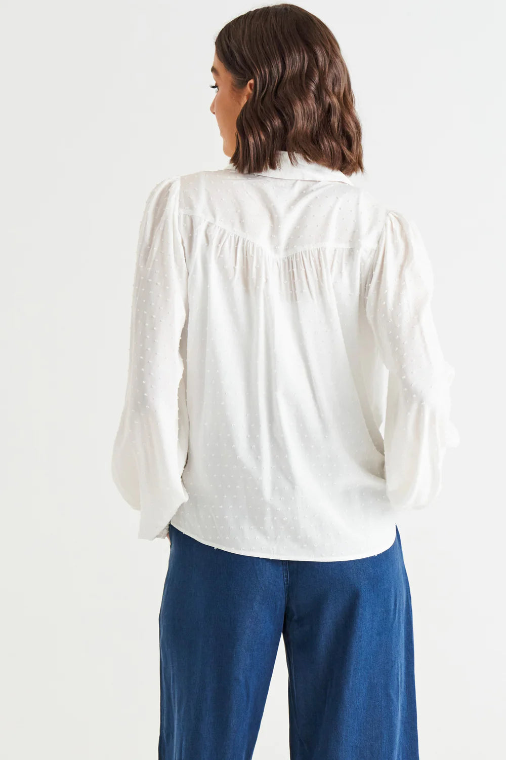 BETTY BASICS SINEAD SHIRT WHITE