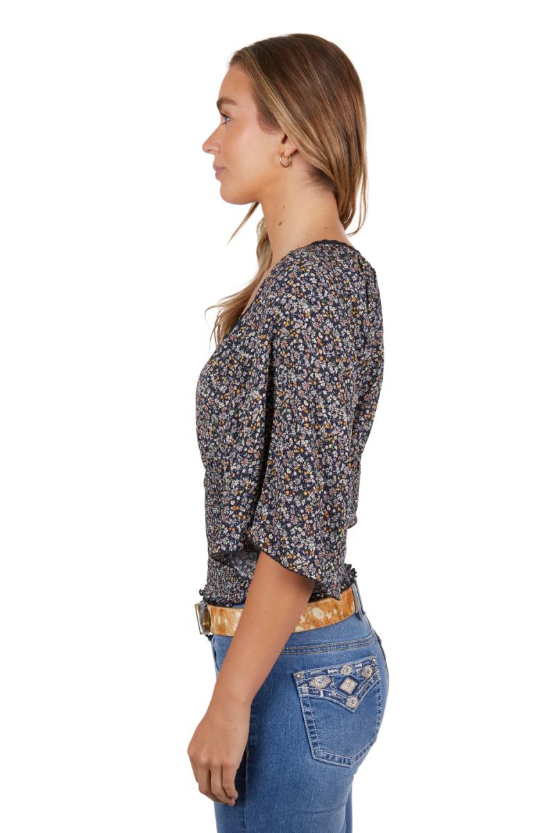 PURE WESTERN WOMENS MAGGIE BLOUSE MULTI