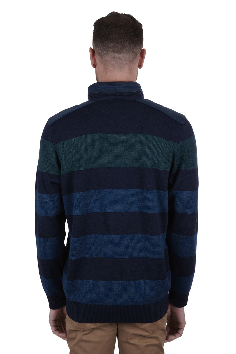 THOMAS COOK SETTLER 1/4 ZIP JUMPER NAVY/JUMPER