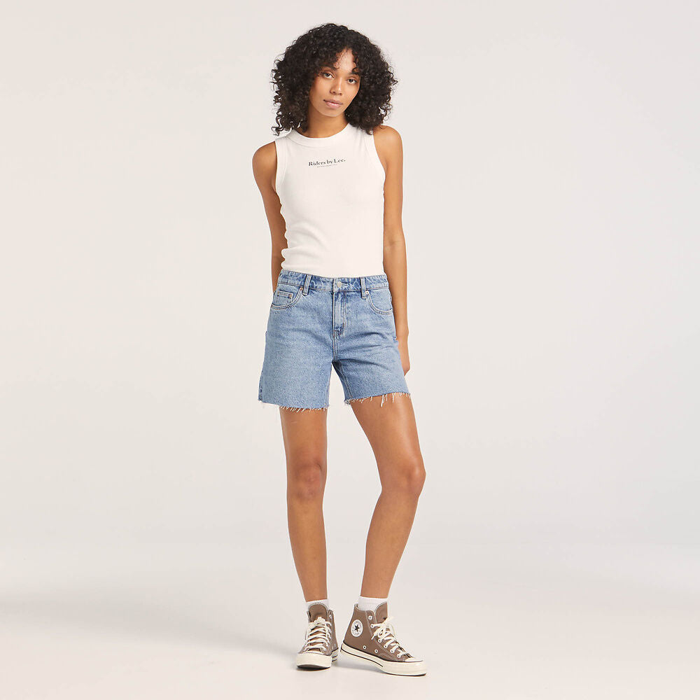 RIDERS MID VINTAGE STRAIGHT SHORT BLUE LOGIC
