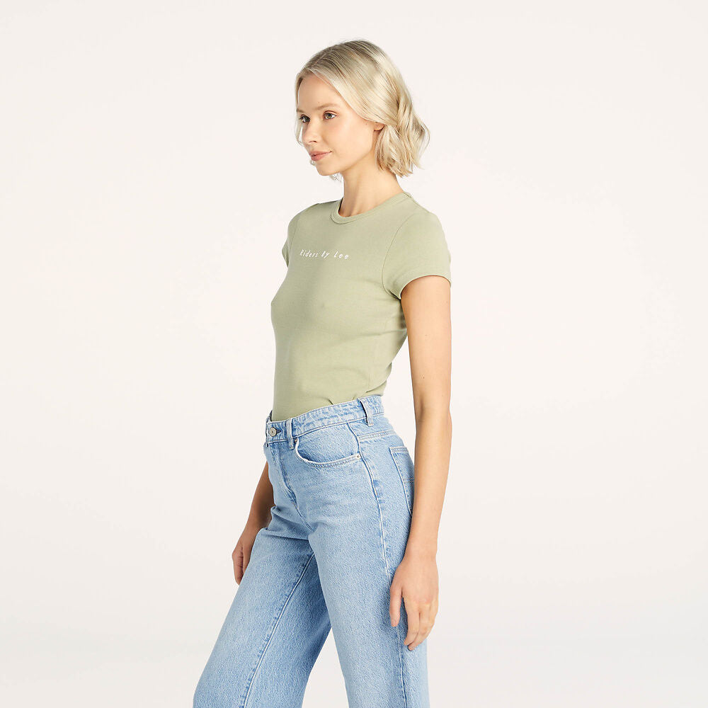 RIDERS SLIM RIB TEE FADED THYME