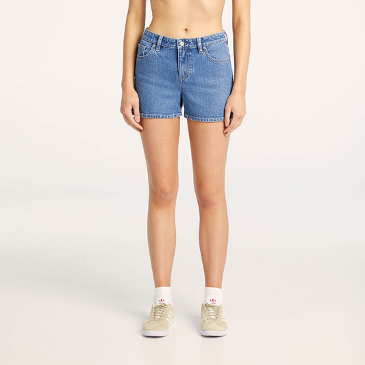 RIDERS MID MOM SHORT FOCUS BLUE