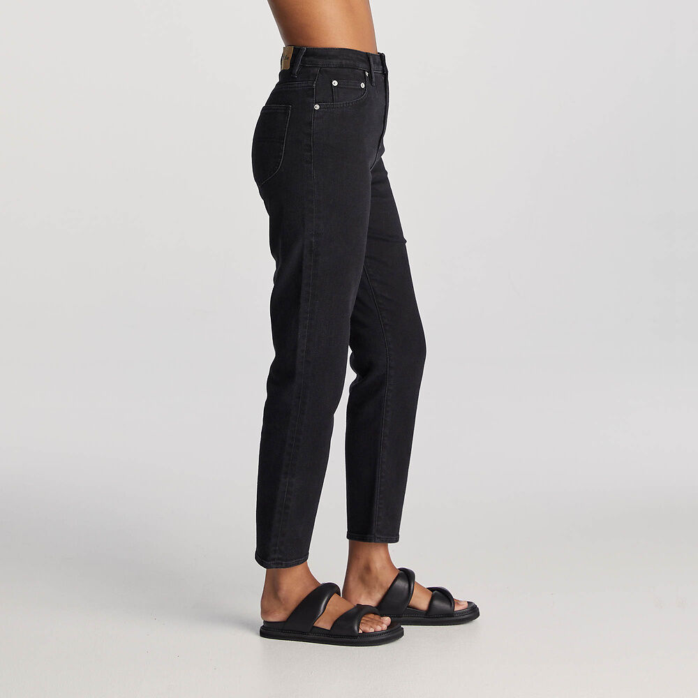 RIDERS HI SLIM STRAIGHT CROP GRAVITY BLACK