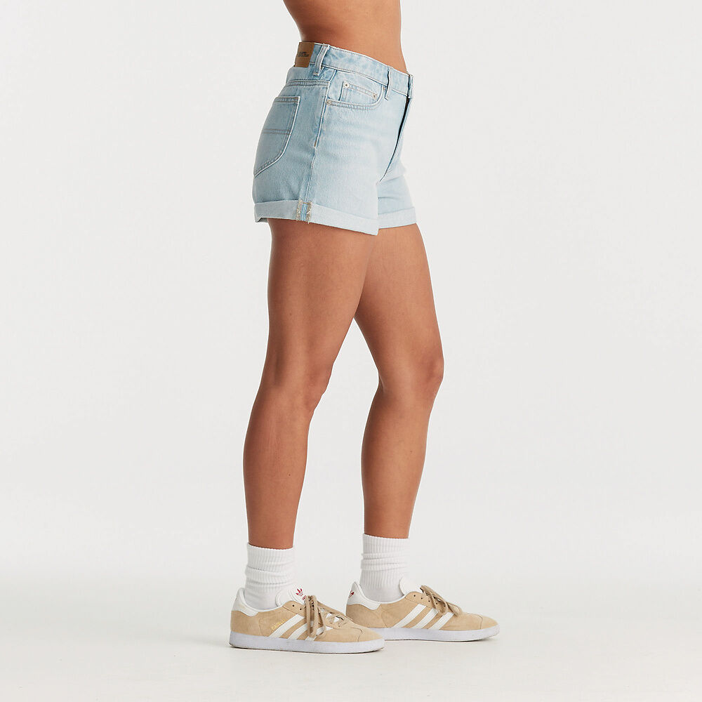 RIDERS MID SLOUCH SHORT BLUE MIRROR
