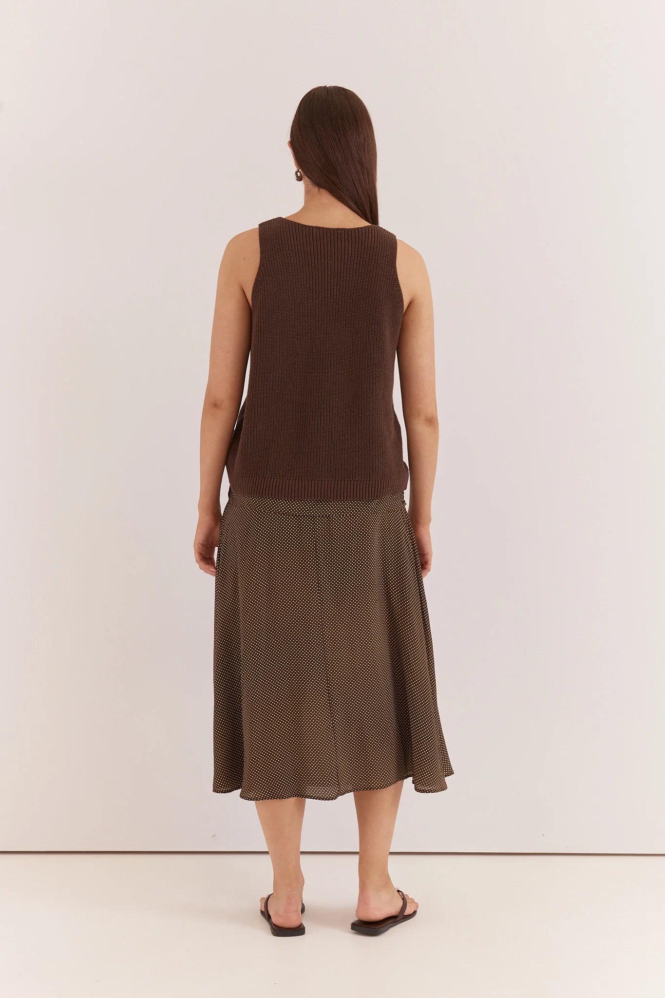 Sass Kiani Knit Tank | Chocolate