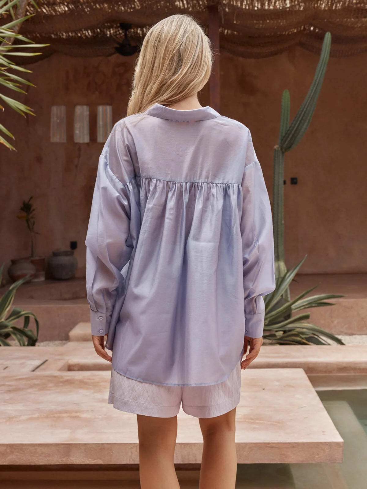 Sass Val Oversized Shirt | Lilac