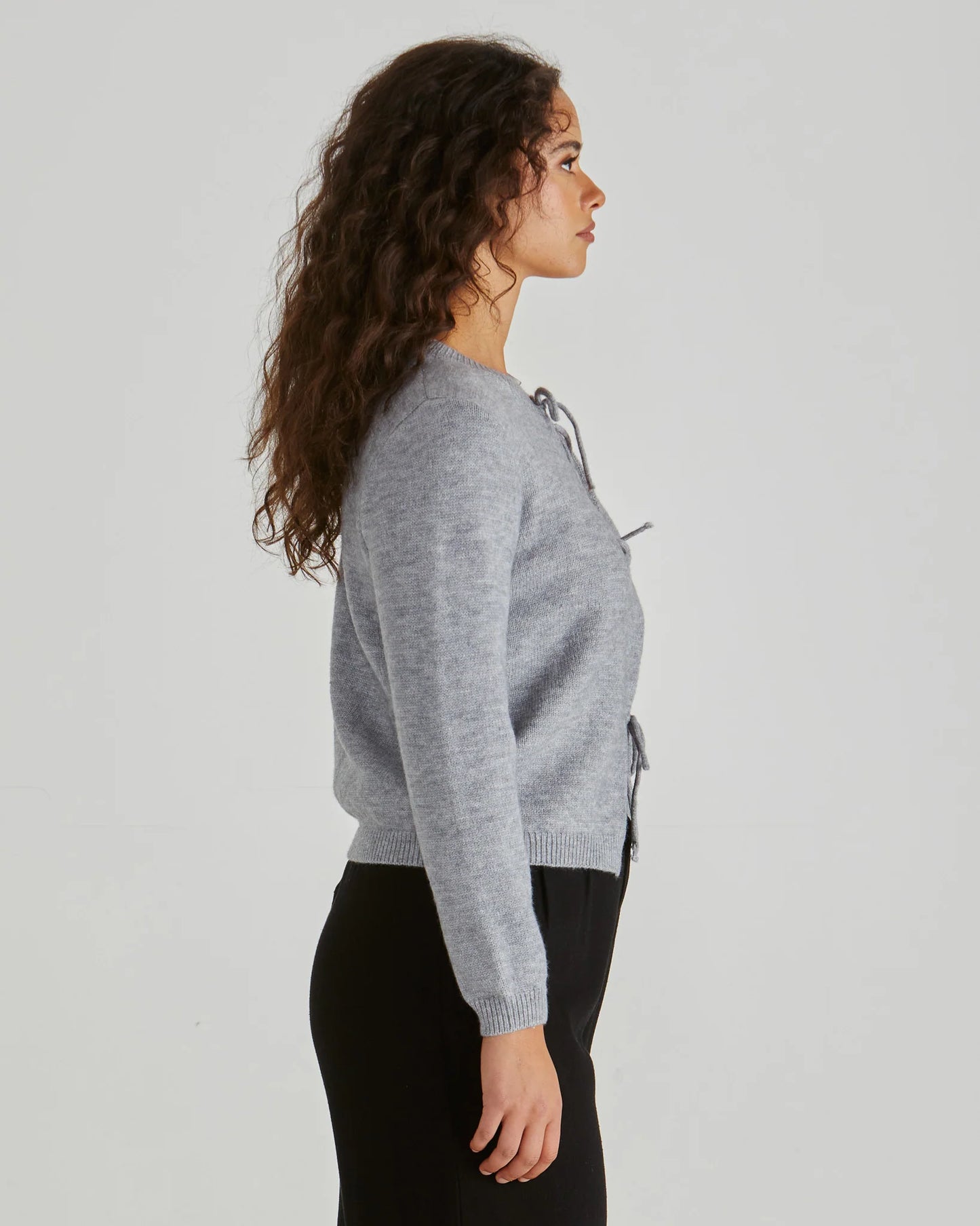 SASS GRETA CARDI GREY MARLE