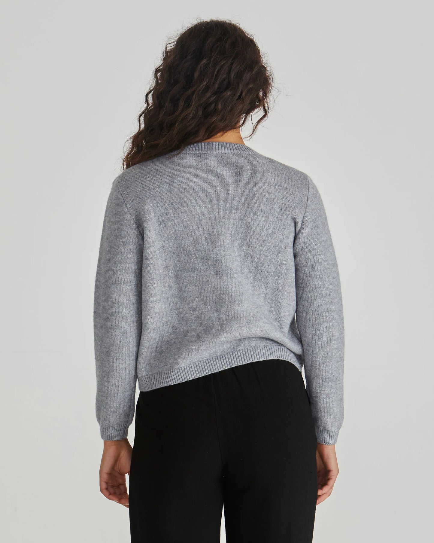 SASS GRETA CARDI GREY MARLE