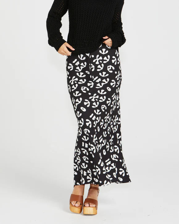 SASS VIOLA BIAS CUT SKIRT ABSTRACT