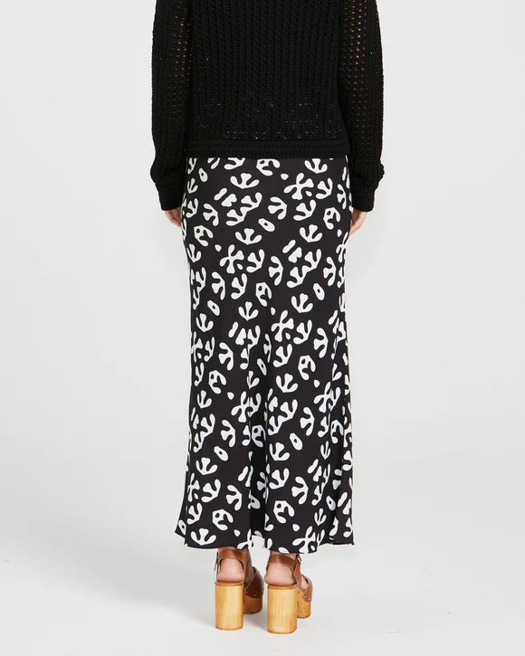 SASS VIOLA BIAS CUT SKIRT ABSTRACT