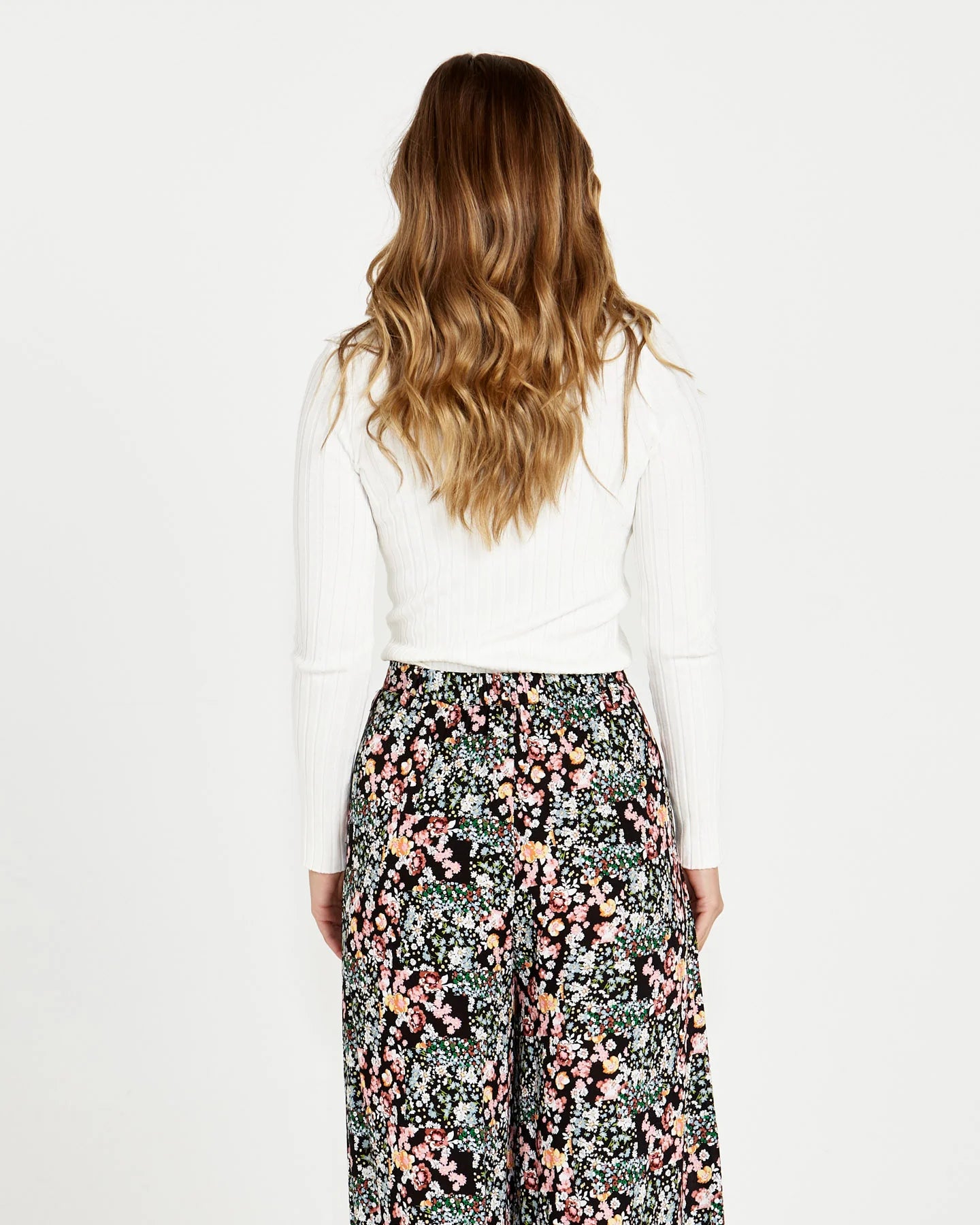 SASS GINNY RIB KNIT WHITE