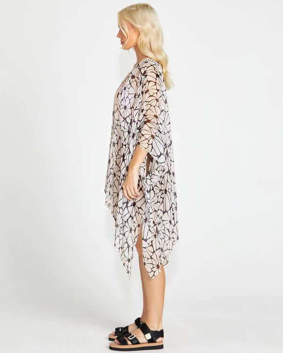 SASS KIERA KAFTAN CHOC FLOWER OS