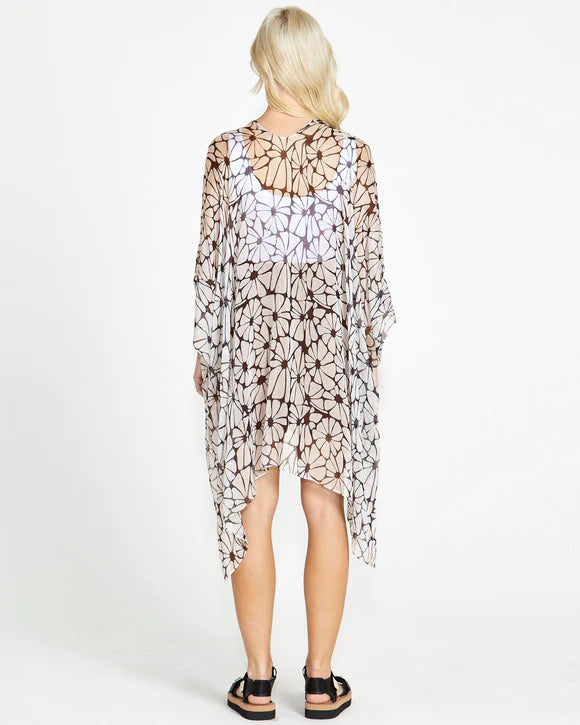 SASS KIERA KAFTAN CHOC FLOWER OS