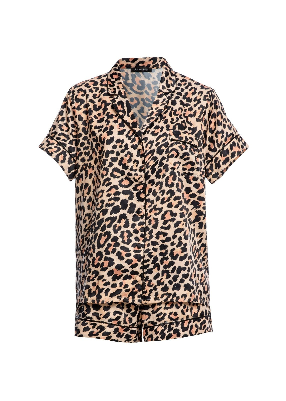 SAINTED SISTERS PRINTED SATIN S/S PJS ANIMAL PRINT