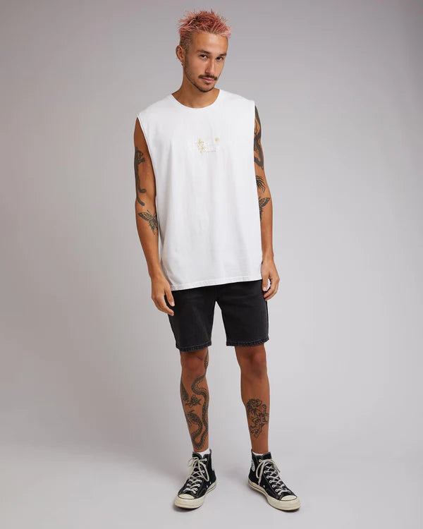 SILENT THEORY LOGO MUSCLE WHITE