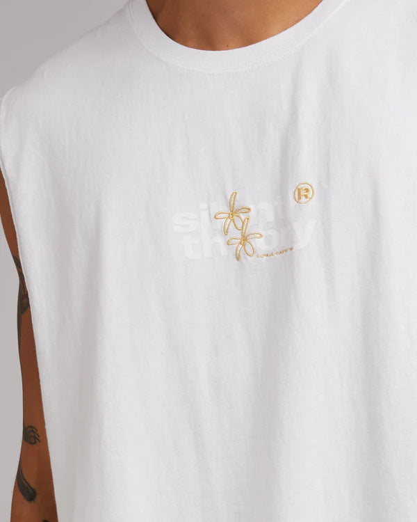 SILENT THEORY LOGO MUSCLE WHITE