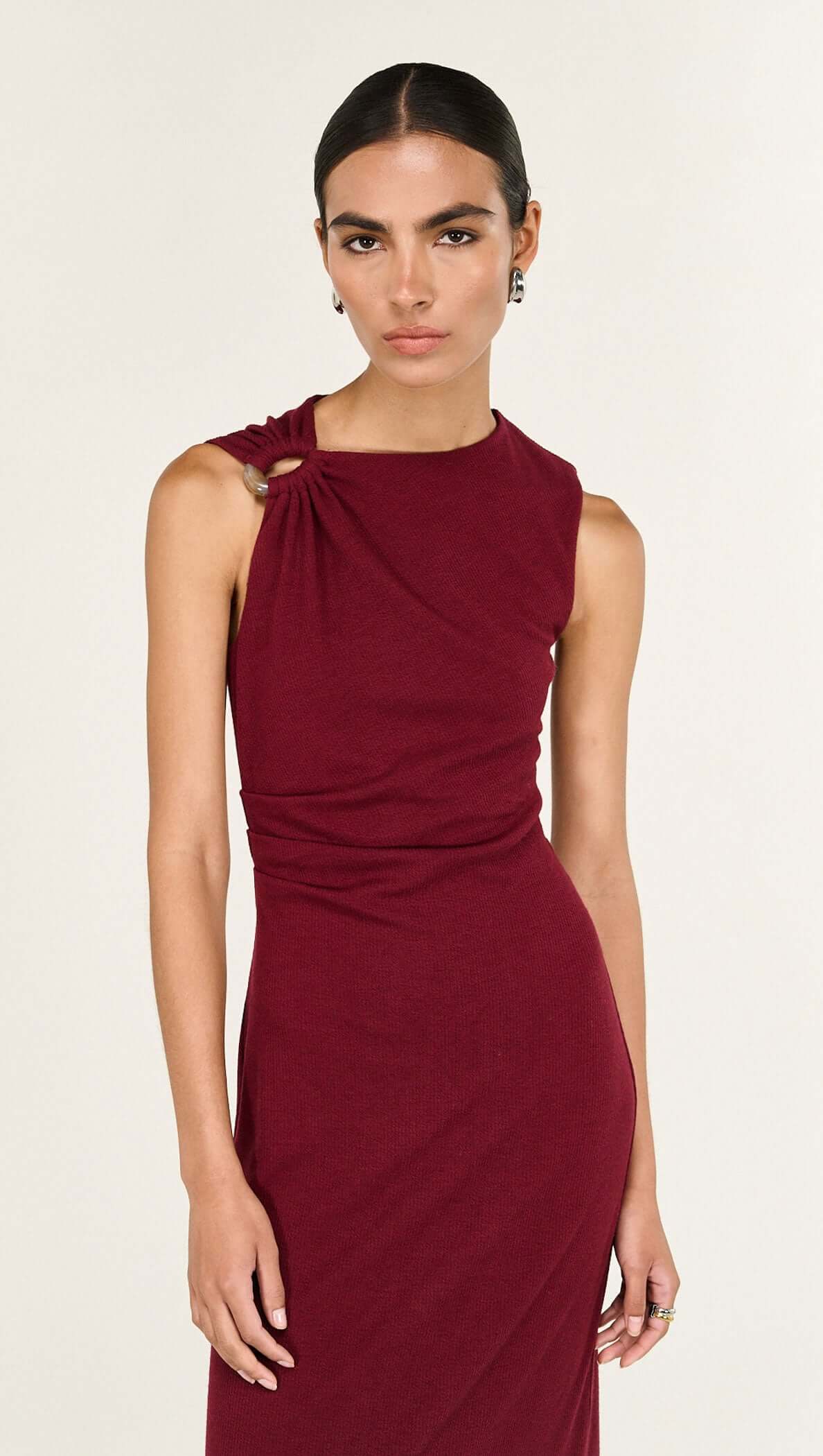Staple The Label Althea Midi Dress | Wine