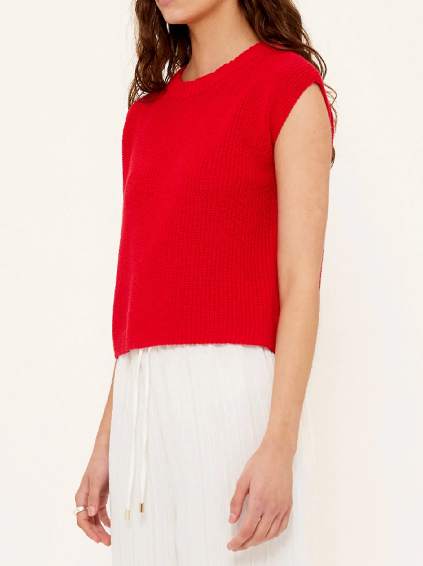 STAPLE THE LABEL ELLIS KNIT TANK RED