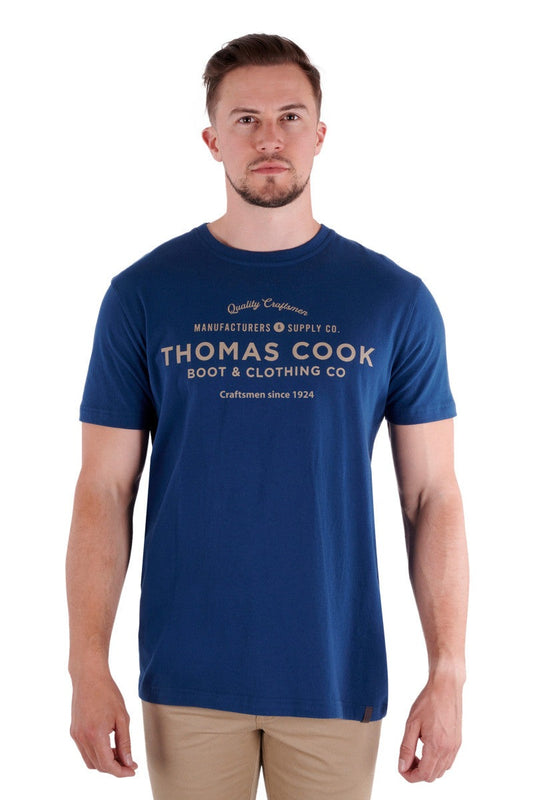 THOMAS COOK MENS BAKER SHORT SLEEVE TEE OCEAN