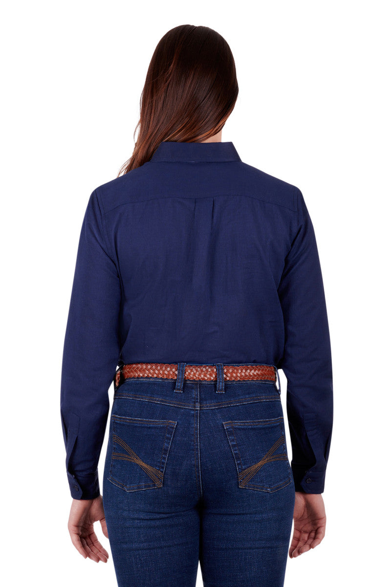 THOMAS COOK WOMENS LAURA LONG SLEEVE SHIRT NAVY