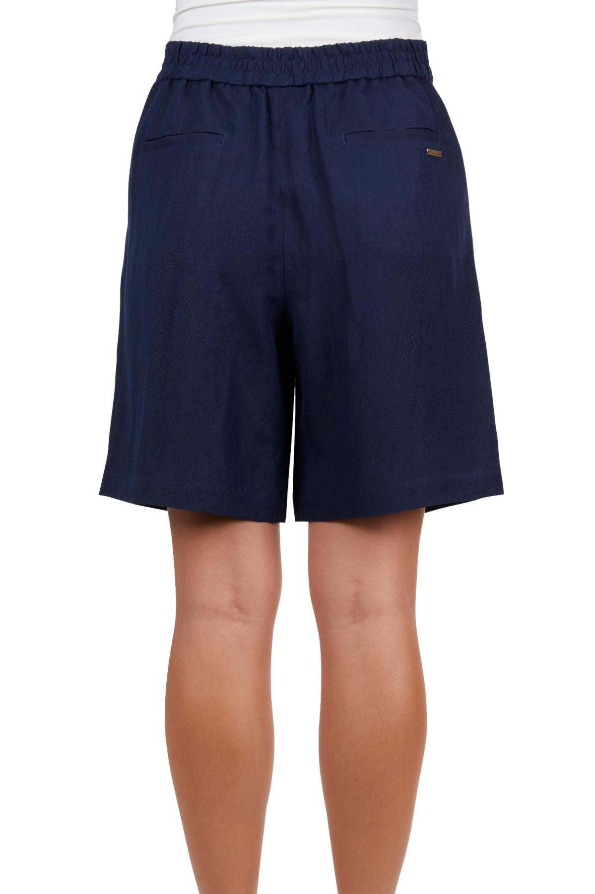 THOMAS COOK WOMENS ISABEL LINEN SHORT NAVY