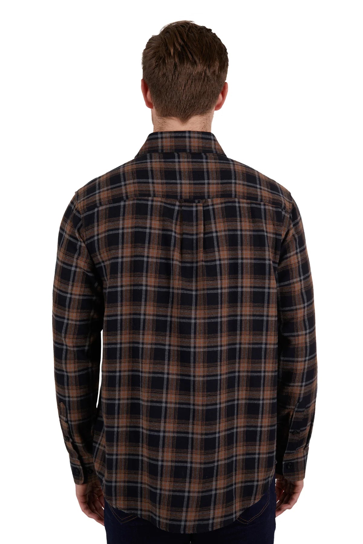 THOMAS COOK BARRY THERMAL LONG SLEEVE SHIRT BLACK/TAN