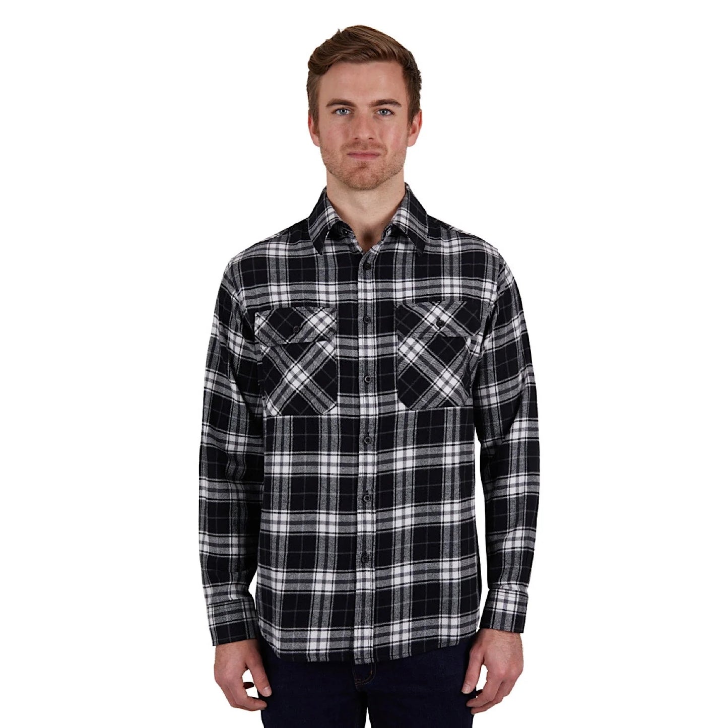 THOMAS COOK PABLO THERMAL LONG SLEEVE SHIRT BLACK/WHITE