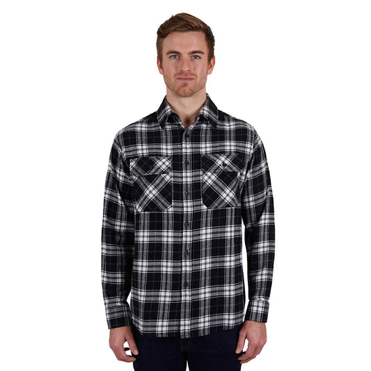 THOMAS COOK PABLO THERMAL LONG SLEEVE SHIRT BLACK/WHITE