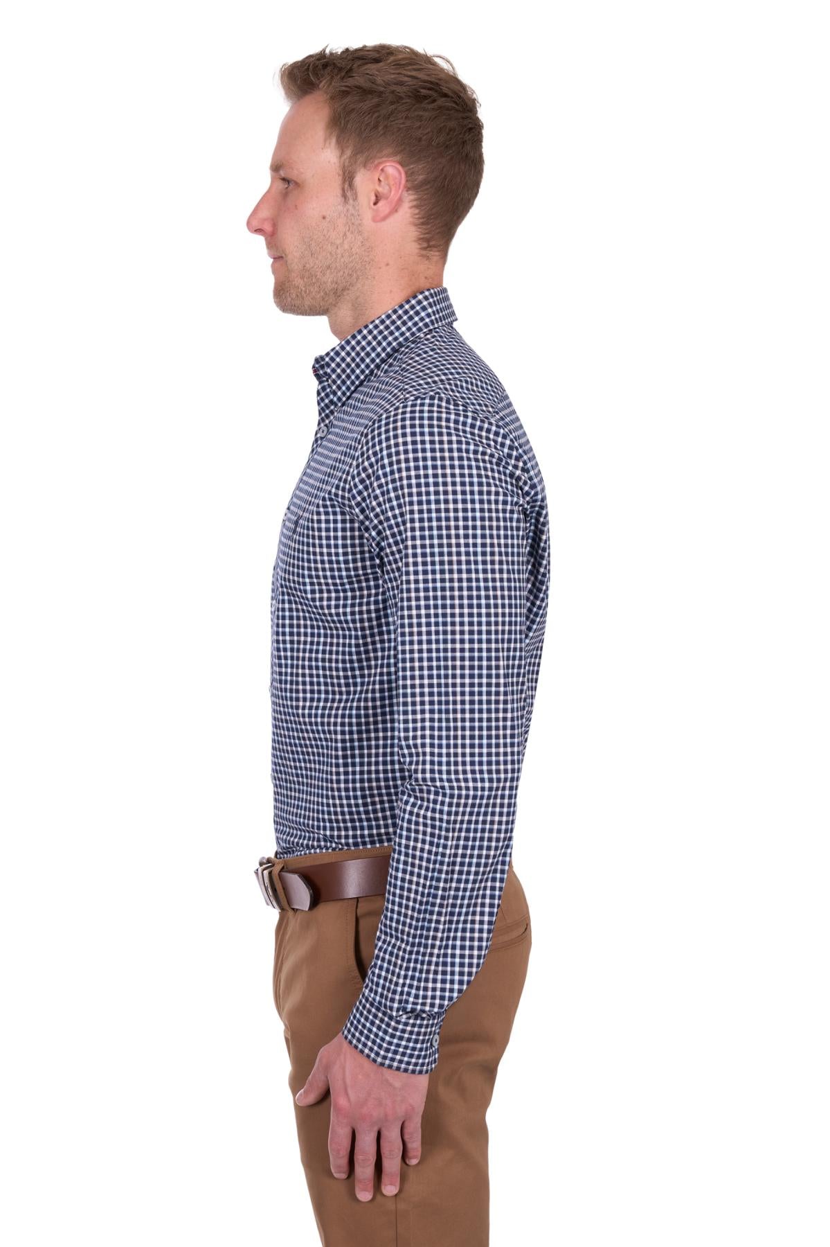 THOMAS COOK MENS JASON TAILORED LS SHIRT NAVY