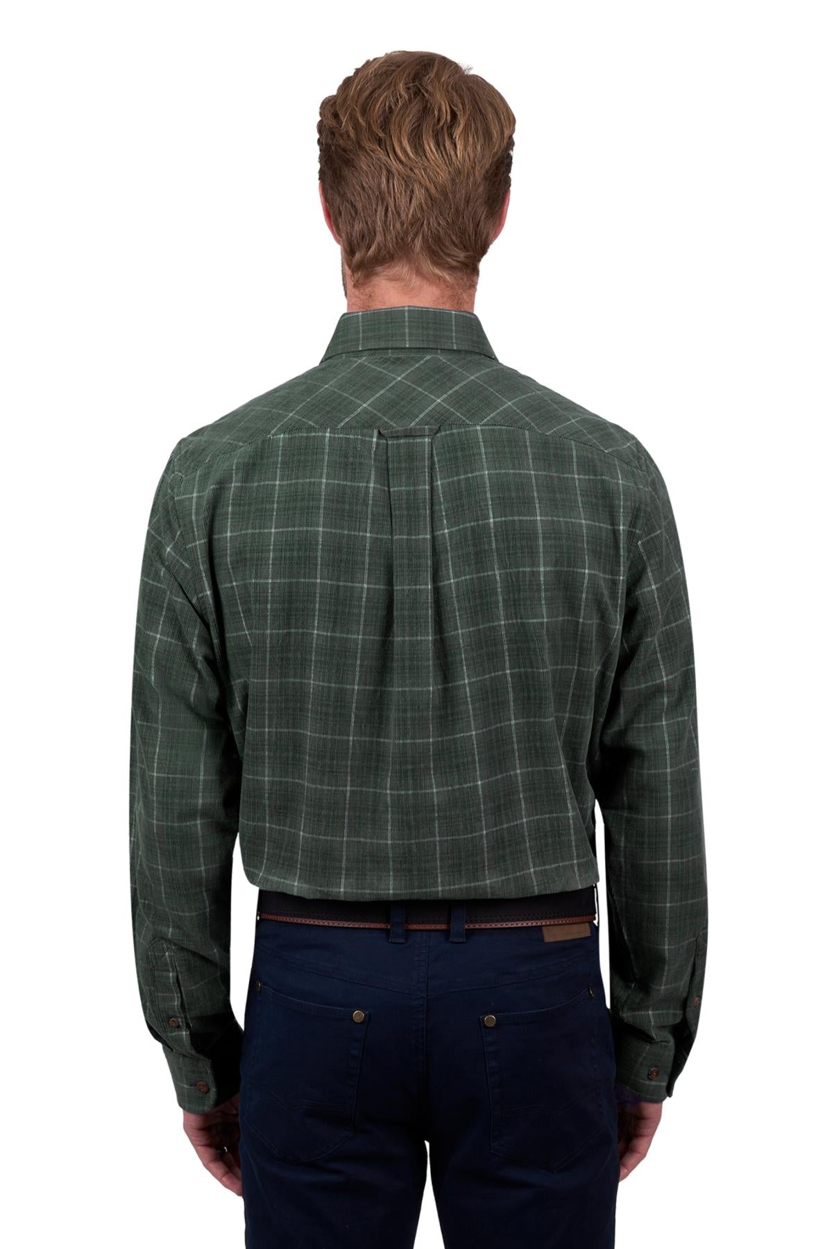 THOMAS COOK LEO THERMAL 2 POCKET LS SHIRT GREEN