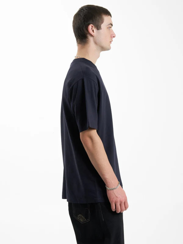 THRILLS THOU SHALL NOT OVERSIZE FIT TEE MIDNIGHT BLUE