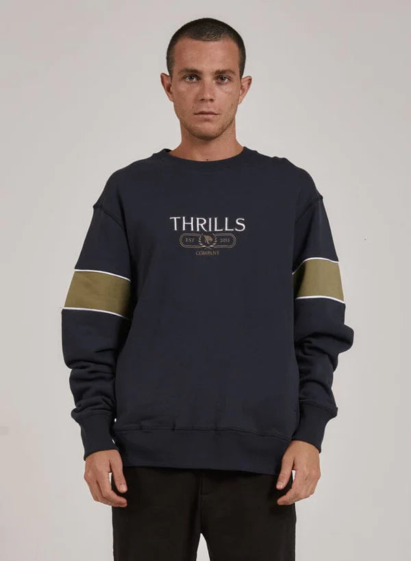 THRILLS BAD HABITS CLUB OVERSIZE FIT CREW TOTAL ECLIPSE