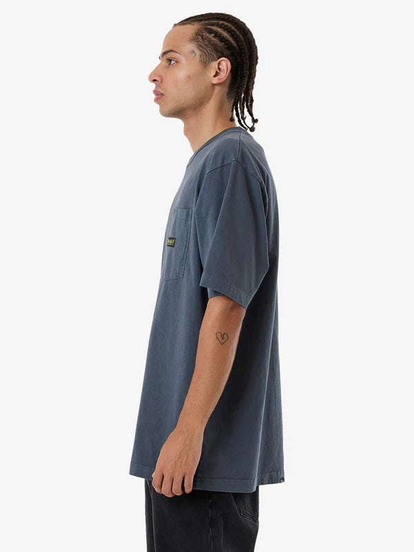 THRILLS UNION OVERSIZE FIT POCKET TEE LIGHT PETROL
