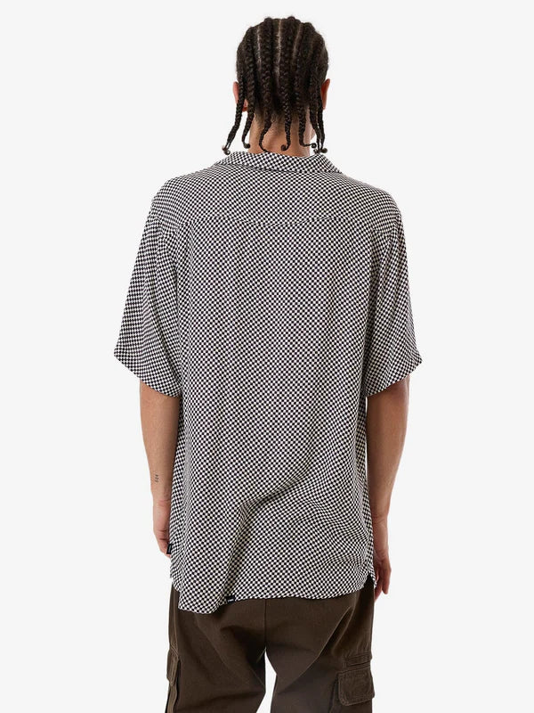 THRILLS AALTO BLOWING SHIRT HERITAGE WHITE/PURPLE PENNANT