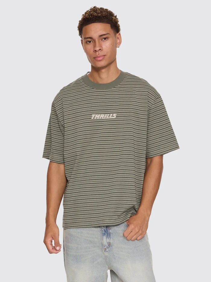 Thrills Built To Last Stripe Oversize Box Crop Tee | Beetle
