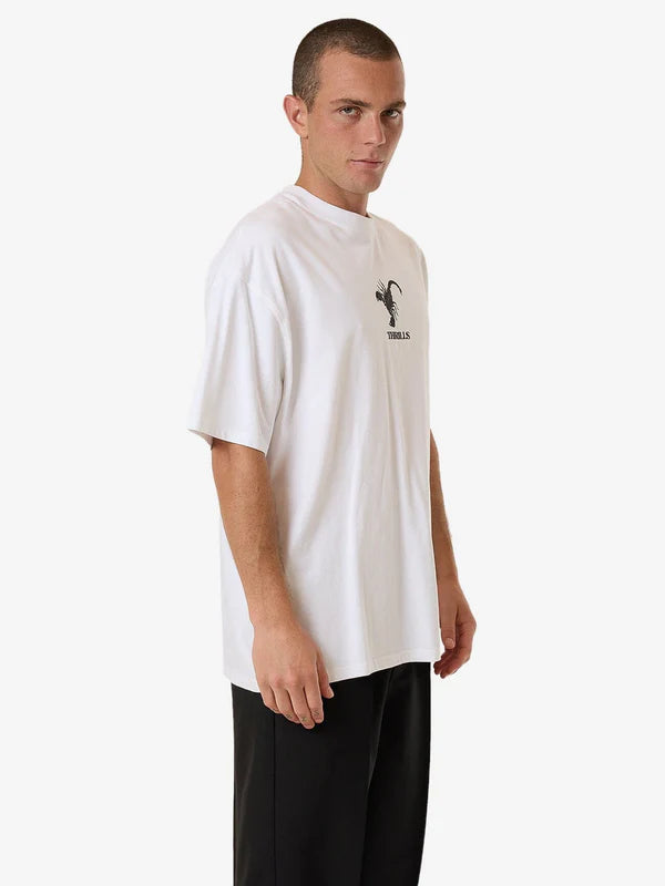THRILLS THRILLS ENERGY BOX FIT OVERSIZE TEE WHITE