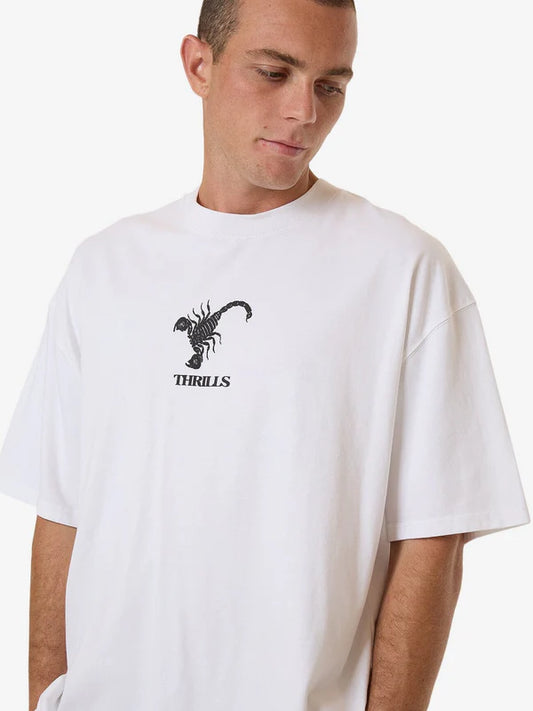 THRILLS THRILLS ENERGY BOX FIT OVERSIZE TEE WHITE