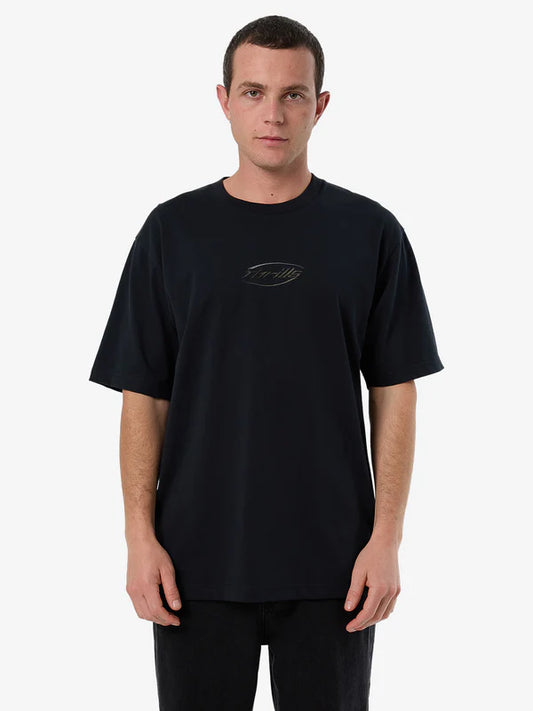 THRILLS FORTUNE FAVORS EMBRO OVERSIZE FIT TEE WASHED BLACK