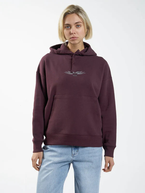 THRILLS EASY GOING FLEECE HOOD WINE