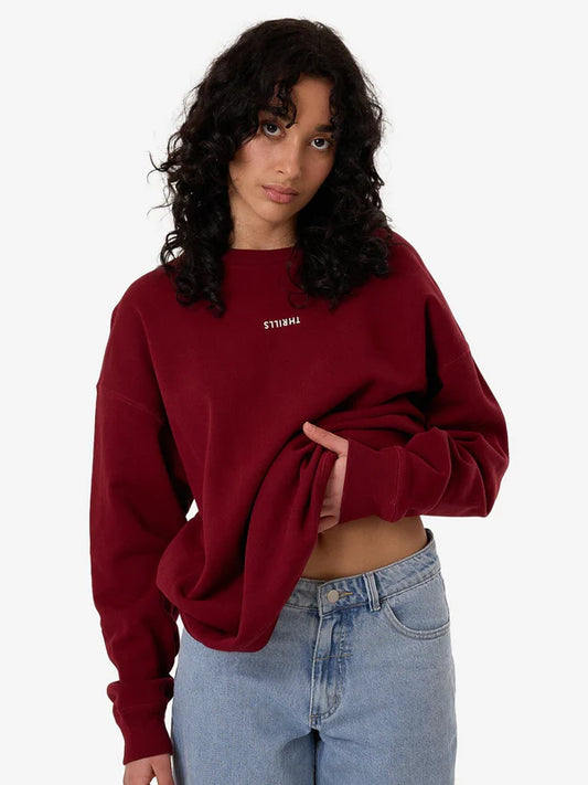 THRILLS MINIMLAN THRILLS SLOUCH CREW CABERNET